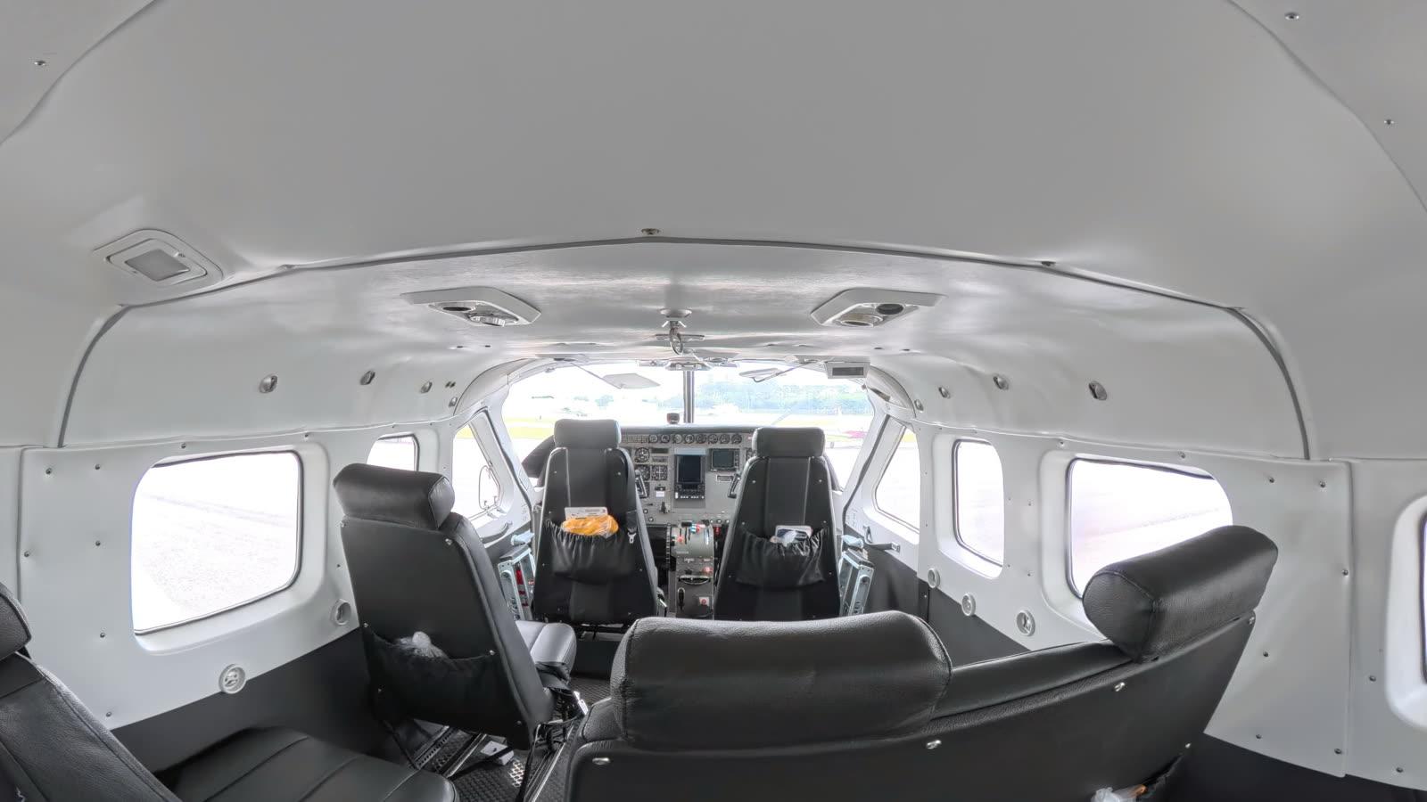 Inside the Grand Caravan cabin